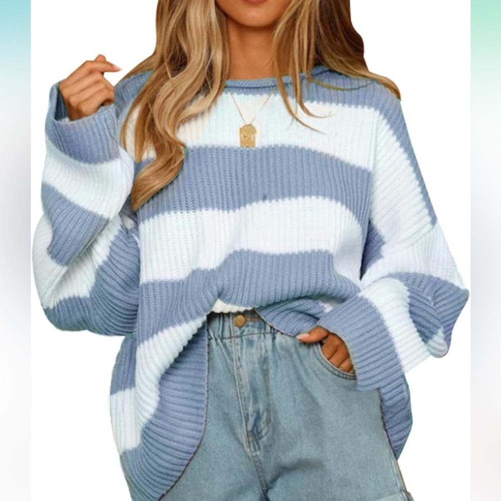 Zesica Women’s Long Sleeve Color Block Crew Neck Sweater